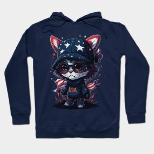 Patriotic Cat Hoodie